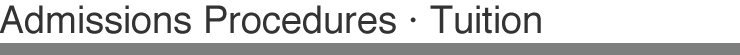 Admissions Procedures